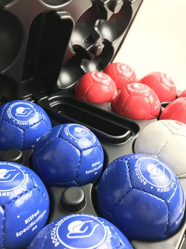 Handi Life Sport Juego de boccia Superior Shine | 13 bolas de Boccia cosidas a mano | Bolas de Boccia Medio Duro | Deportes Adaptativos