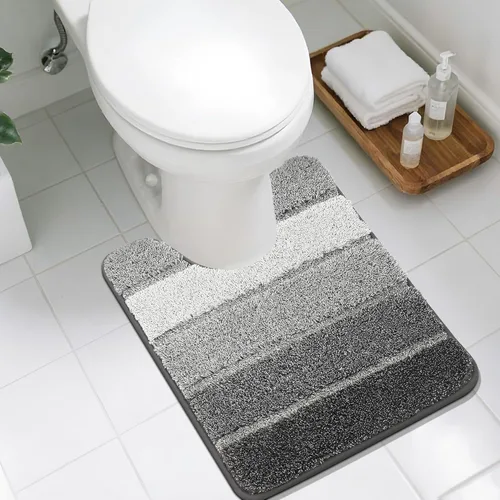 Miniatura 34 de COSY HOMEER Alfombras de baño de 24 x 17 pulgadas, ultra suaves y absorbentes, con respaldo de TPR antideslizante, lavable a máquina, alfombra Beige