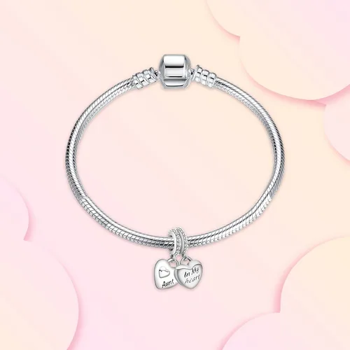 Miniatura 2 de Annmors Family Charm Love your Dad Mon Sister Infinity Charm fits Bracelets 925 Sterling Silver-Lucky Charm for Woman Pendant Bead Jewelry Beads