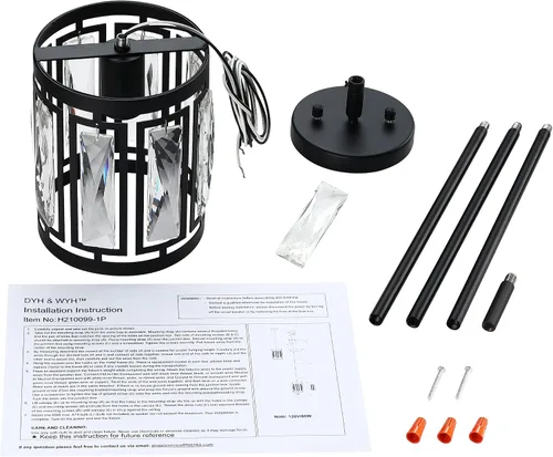 Miniatura 7 de Lámpara colgante de cristal con pantalla de tambor negra mate, araña de 2 paquetes para isla de cocina, luces de techo modernas para sala de estar