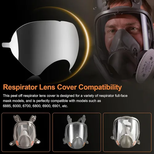 Miniatura 2 de Paquete de 40 mascarillas respiratorias de cara completa para 3M 6885 6000 6700 6800 6900 6901, protectores de protección contra el polvo en aerosol