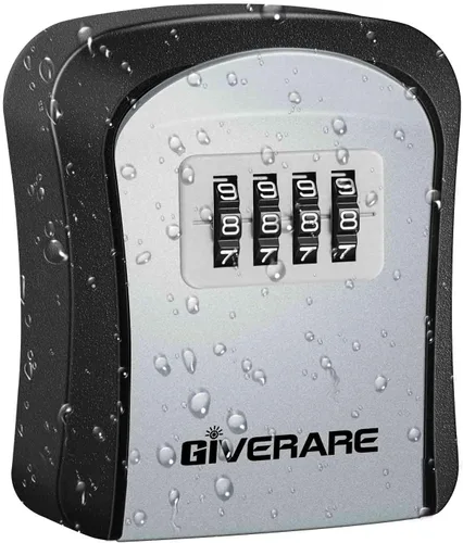 Miniatura 8 de GIVERARE Caja de Seguridad para Llaves con Combinación, Caja de Bloqueo de 4 Dígitos para Montar en Pared, Ocultador de Llaves Impermeable