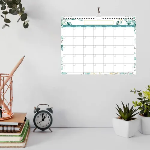 Miniatura 5 de Calendario de pared sin fecha para 2026 o cualquier año, planificador de calendario para el hogar, oficina, aula, escuela, calendario de 12 meses