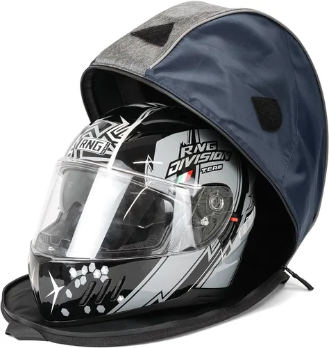Miniatura 2 de Bolsa para Casco de Motocicleta TINGPAI con Gran Capacidad - Bolsa de Transporte Resistente a Arañazos y al Agua, Compatible con Casco de Cara