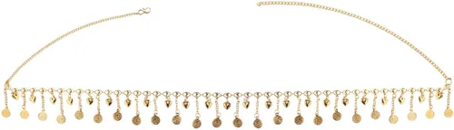 Efulgenz Gold Tone Indian Jewelry for Women Dubai Style Kamarbandh Indian Gold Tone Ball Beads Chain Tassel Kamarbandh Belly Chain Waist Belt Beach