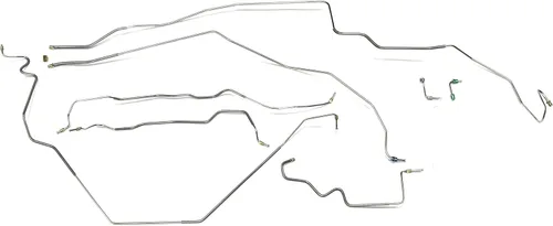 Kit completo de línea de freno de coche - Compatible con 68 Camaro - Galfan Coated Steel - The Stop Shop