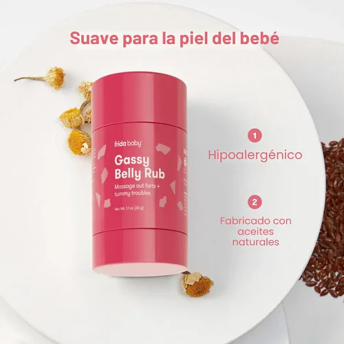 Miniatura 4 de Frida Baby Gassy Belly Rub Alivio de gases para bebés Crema de alivio de gases para bebés para masajes de vientre hecha con aceites naturales