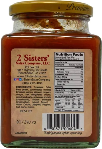 Miniatura 2 de 2 Sisters' Salsa Salsa estilo jalapeño de 16 onzas, paquete de 1