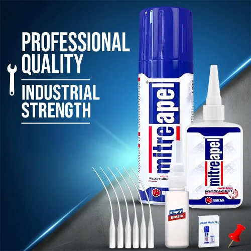 Miniatura 8 de MITREAPEL CA Glue with Activator Kit 2x3.5oz-2x13.5fl oz Instant Bond Adhesivo profesional de cianoacrilato y súper pegamento acelerador