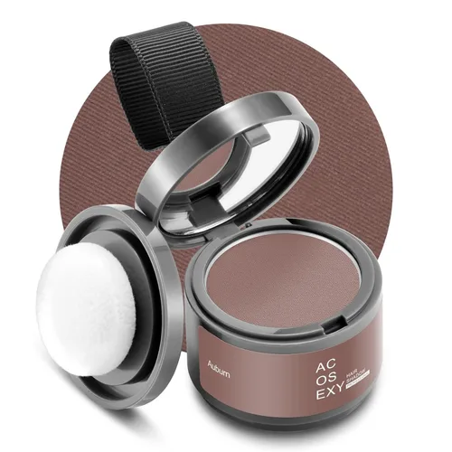 Miniatura 14 de Acosexy Polvo para cubrir las raíces del cabello y la barba, color marrón oscuro para cejas de mujer, cobertura de cabello gris para hombres, puntos