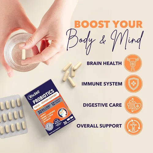 Miniatura 4 de Bio360 Apoyo cognitivo, 30 suplementos veganos (30 unidades (paquete de 1))