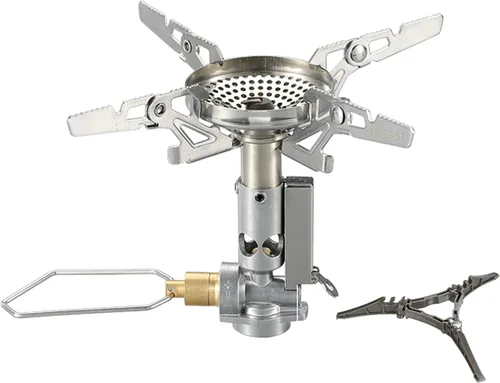 CAMPINGMOON XD-2F Estufa superior de bote portátil compacta plegable con encendedor con estabilizador de lata de combustible de gas XD-2F/Z41