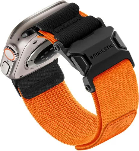 Miniatura 12 de Bandletic Bandas magnéticas compatibles con Apple Watch Ultra 3/Ultra Band de 1.732 pulgadas, correa de nailon transpirable con cierre magnético