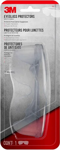 Miniatura 2 de 3M Protectores para gafas, lentes resistentes a alto impacto, bloquea el 99.9% de los rayos UV, diseñado para usarse sobre gafas graduadas, lentes