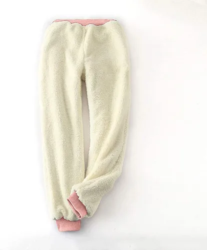 Miniatura 4 de Womens Fleece Lined Pants Winter Warm Plush Trousers Cute Graphic Sweatpants Casual Drawstring Bottom Lounge Pants