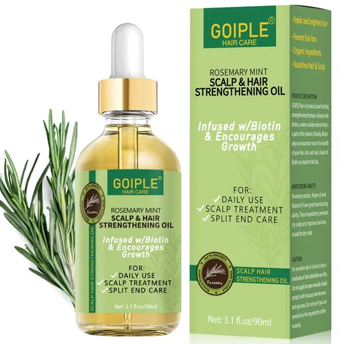 WOZUTUNT Aceite de romero para el crecimiento del cabello, 3.1 onzas líquidas, aceite natural puro para cuero cabelludo con aceites esenciales,