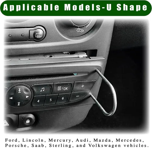 Miniatura 6 de 4 piezas de herramienta de extracción en forma de U para radio de coche y llave de extracción de radio, herramientas de extracción de radio