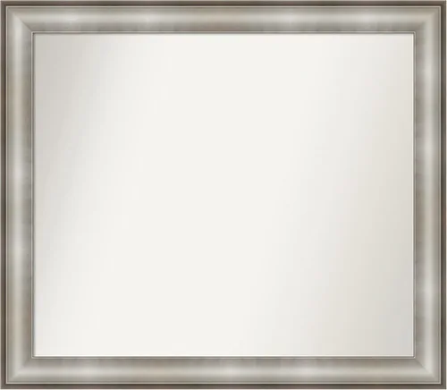 Miniatura 17 de Amanti Art Espejo de baño plateado para sobre fregadero, 28 x 47 pulgadas, espejo rectangular de plata imperial, marco de madera tradicional de gran