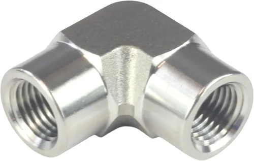 Miniatura 8 de HFS (R) Montaje de tubería de acero inoxidable 304, codo de 90 grados, 1/2 "NPT hembra x 1/2" NPT hembra