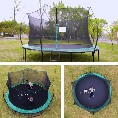 Miniatura 6 de 1400LBS 6FT 8FT 10FT 12FT 14FT Springless Trampolines for Kids and Adults, ASTM Approved Outdoor Trampoline with Enclosure Net, Backyard Trampoline