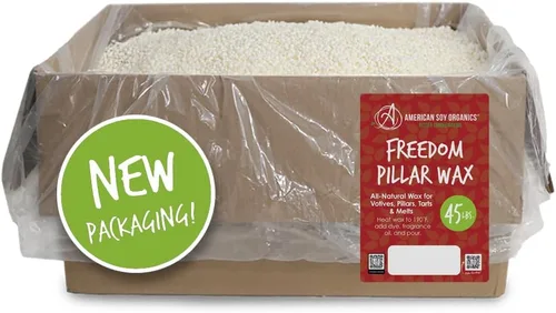 Miniatura 8 de American Soy Organics - 1 libra de perlas de cera de soya Freedom para hacer velas - Cuentas de soja para microondas - Cera de pilar premium