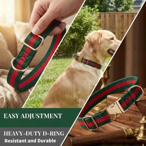 Miniatura 2 de Collar de perro de alta calidad, lindos collares de lujo para perros, collares duraderos para mascotas con hebilla de metal de seguridad para perros