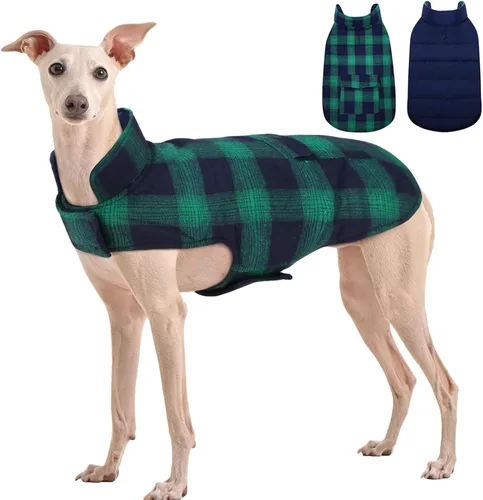 Miniatura 26 de Kuoser - Abrigo de invierno para perro, chaqueta reversible, abrigo cálido de estilo británico, de clima frío, ropa resistente al viento, chaleco