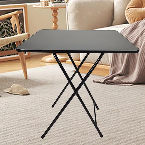 Miniatura 3 de HEVIRGO Mesa cuadrada plegable, mesa de oficina, mesa cuadrada portátil con patas plegables para interiores y exteriores, 4 personas comercial/hogar