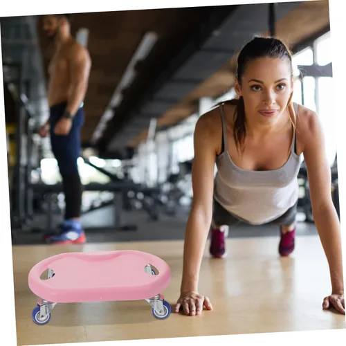 Miniatura 4 de Disco deslizante de fitness abdominal con mango cómodo y alfombrilla de cortesía para entrenamiento de fuerza central en casa, rodillo versátil