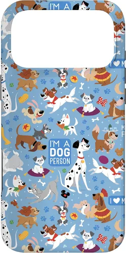 Miniatura 22 de Disney Funda azul para iPhone 17 con texto en inglés "Dogs I'm a Dogperson