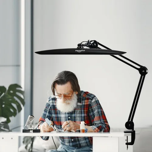 Miniatura 6 de Lámpara LED de escritorio con abrazadera, lámpara de tareas de atenuación para lectura, escritorio, oficina, banco de trabajo, mesa, arquitecto