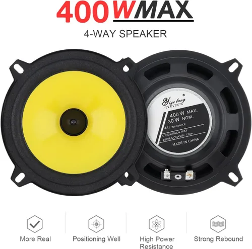 Miniatura 3 de Altavoz de audio para coche de frecuencia completa de rango completo, altavoz modificado ultrafino de bajos medios, instalación no destructiva