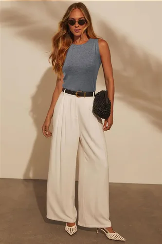 Miniatura 3 de Arach&Cloz Suéteres de mezcla de lana para mujer, no se transparentan, sin mangas, para todas las estaciones, para negocios, informal, 2025