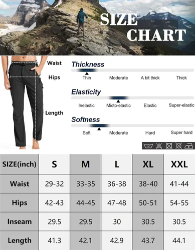 Miniatura 6 de WENRONSTA Pantalones cargo de senderismo para hombre, secado rápido, ligeros, impermeables, 6 bolsillos, para exteriores, pesca, montaña