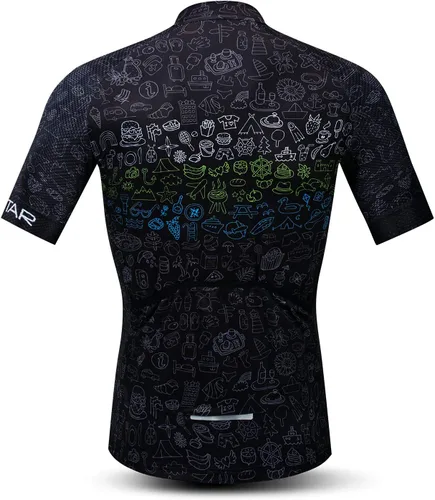 Miniatura 28 de Nuevo Pro cremallera completa hombres ciclismo Jersey manga corta Riding Shirt USA