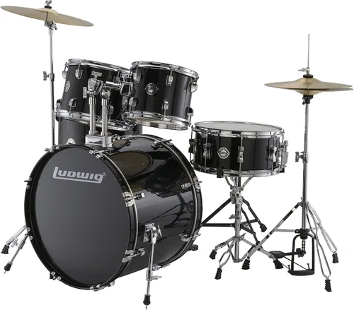 Ludwig 5 pieza Accent "Disco" Set de carga (Negro)