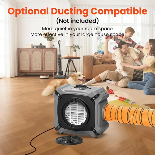 Miniatura 8 de Abestorm Depurador de aire con filtro MERV-10, filtro HEPA/carbón activado para uso comercial/industrial, máquina de filtro de aire negativo