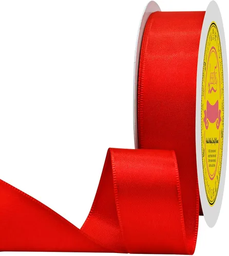 Miniatura 267 de Cinta de satén blanca antigua de doble cara de 1-1/2 pulgadas x 50 yardas, cinta de poliéster para envolver regalos, día de San Valentín, bodas