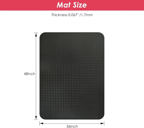 Miniatura 8 de Vicwe Tapete para silla de juegos para suelo de madera dura, 48 x 36 pulgadas, tapete para silla de oficina, tapete de PVC para silla
