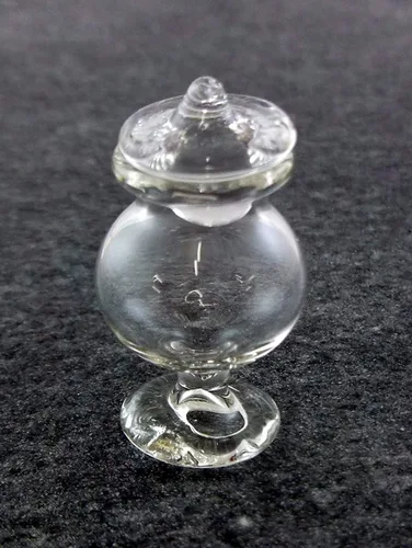 Miniatura 2 de Casa de Muñecas Accesorio en Miniatura Vacío Boticario Bonbon Pie Tarro de Vidrio Transparente