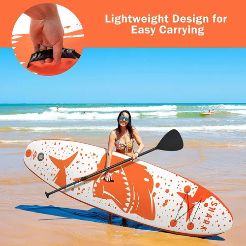 Miniatura 6 de AUGESTER Tabla de remo inflable ligera de 10/10.5/11 pies, tabla de yoga de alta calidad con accesorios de SUP duraderos, con aletas, bolsa
