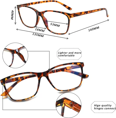 Miniatura 2 de SIGVAN Lentes de lectura para mujer, con bloqueo de luz azul, bisagra de resorte, diseño de moda, lentes con estampado para mujer Mezcla C5