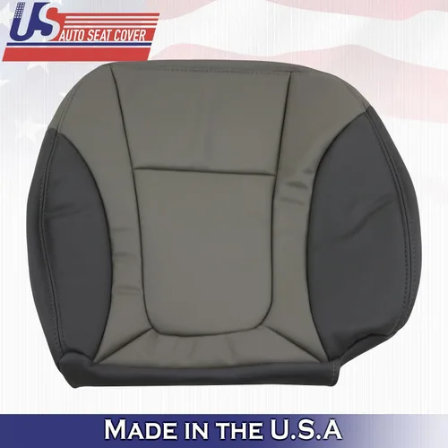 Miniatura 5 de U.S.AutoSeat- Funda compatible con Chevy Trailblazer 2002 a 2004, parte inferior delantera de piel, 2 tonos, gris
