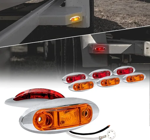 Miniatura 13 de TRUE MODS - Kit de 2 luces marcadoras LED ámbar de 2.5 pulgadas para remolque [DOT FMVSS 108] [SAE P2] [Montaje en superficie] [Impermeable IP67]
