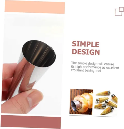 Miniatura 8 de COLLBATH Juego de 10 moldes de croissant para hornear, moldes de metal fáciles de usar, para hacer croissants y crema pastelera