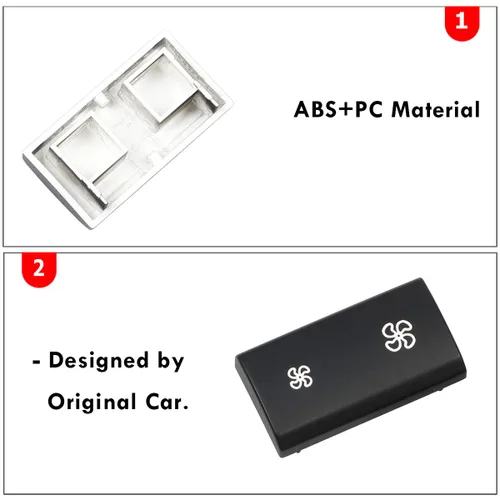 Miniatura 2 de Moonlinks Reemplazo de botón de ciclo interno F30, tapa protectora de botón de recirculación de aire compatible con BMW Serie 1 F20/F21, 2 Series
