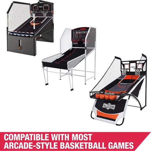 Miniatura 5 de Hall of Games EZ Fold - Juego de baloncesto para interiores de alta calidad con marco de acero y tablero de policarbonato, puntuación electrónica
