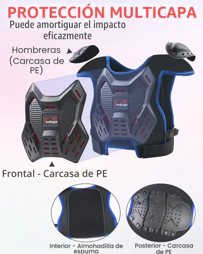 Miniatura 3 de StarknightMT Equipo de Bicicleta de Tierra para Niños - Equipo de Protección Juvenil para Montar Motocicleta, Traje de Armadura de Motocross