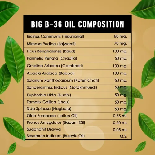 Miniatura 3 de Aceite de masaje Big B-36 Pechos 6 Paquetes 3.4 fl oz por botella, mejora el tamaño y la forma de los pechos