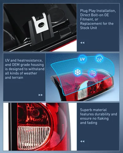 Miniatura 5 de Nilight Conjunto de luz trasera compatible con Chevy Silverado 1500 1500HD 2500 2500HD 2500 2500HD 3500 2007 Chevrolet Classic OE Style lámpara Par